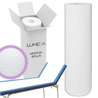 LUNEDA 1 laken voor kinderbed, schoonheidsspecialiste, arts, massage, fysiotherapie, Made in Italy, professioneel, van cellulosepapier, hoogte 60 cm (1 stuk)