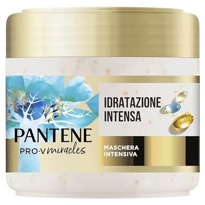 Pantene Idratati & Lucenti Maschera per Capelli Intensiva con Biotina 300ml. Pro-V Miracles Trattamento Idratante per Capelli Secchi. Capelli Più Morbidi Con 1 Solo Utilizzo. Adatto per Uso Quotidiano