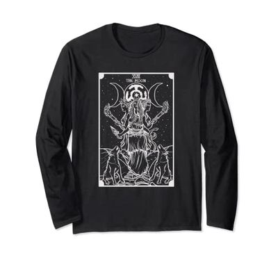 Hecate Triple Moon Goddess Witch Hekate Wheel Tarot Card Long Sleeve T-Shirt