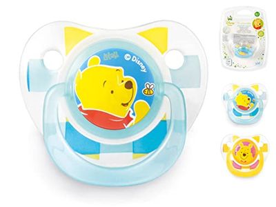 Lulabi 8113300 Sucette à Baisse Disney Winnie l'ourson avec tétine, Silicone, 6 mois