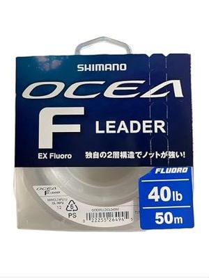 SHIMANO Line Ocea EX Fluoro Leader 50m 0.577mm 40lb Clear Sporting Goods, Helmets, Bike, Unisex-Adult, Multicolor, One Size