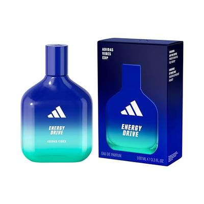 Eau de Parfum unisexe ADIDAS Vibes Energy Drive, énergisante et stimulante, parfum longue tenue, Cardamome et Poivre Rose 100 ml
