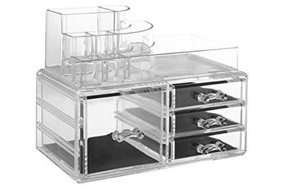 Premier Housewares – 8 Compartimento 4 cajones cosméticos Organizador, poliestireno, 15 x 24 x 19 cm