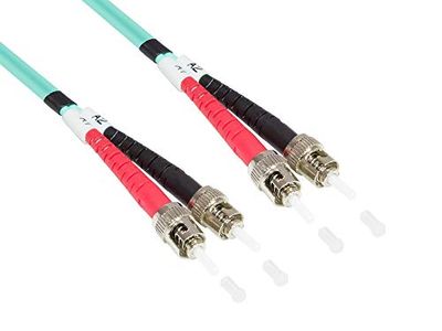 Kabelmeister OM3 LWL-kabel - Duplex - stekker ST naar ST - Multimode 50/125 - lichtgolfgeleider, glasvezelkabel, patchkabel - 2 m - kwaliteitsproduct van Kabelmeister