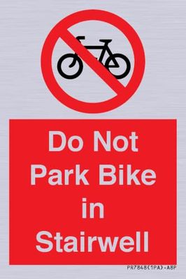 Targa Do Not Park per bicicletta in scala – 50 x 75 mm – A8P