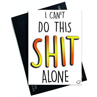 Will You Be My Bridesmaid Greeting Card I Can't Do This Shit Alone Funny Bridesmaid Wedding Party Bridesmaid Proposal Card Funny Maid of Honour PC540
