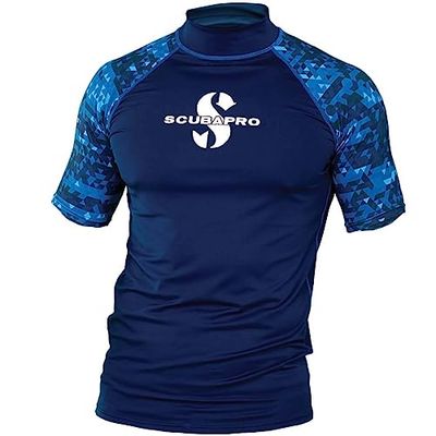 Scubapro Rash Guard GRAF Bleu MC H-M Kit de détendeur pour plongée en Eau Froide Unisex-Adult, Aegean, M