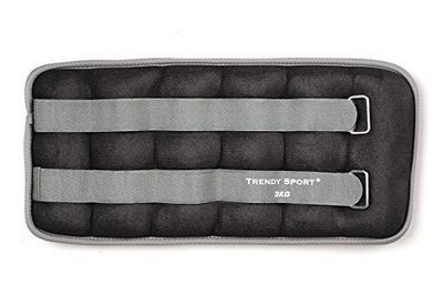 Trendy Sport Unisex – Caviglia e Wrist Weight per adulti, nero e grigio, 3,0 kg