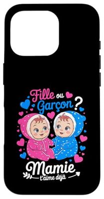 Annonce Sexe Bebe Baby Shower Mamie Bebe Fille Ou Garcon Coque pour iPhone 16 Pro
