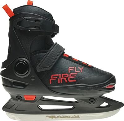 FIREFLY Alpha Soft III Adj Chaussures De Hockey Adulte Unisexe, Black/Red, 33