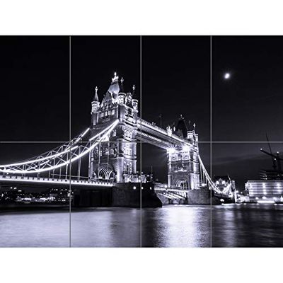 Artery8 Tower Bridge At Night XL Giant Panel Poster (8 sektioner)