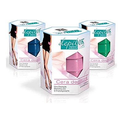 DEPIL OK Cera Rosa 6 Pastiglie 300 g, Standard, Unico