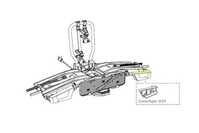 Thule TH1500052601 Suporte de luzes direito, unissexo para adultos, carbono, tamanho único