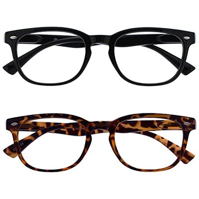 OPULIZE Nero E Marrone Tartaruga Lettori Valore 2 Pacco Stile Gregory Peck Uomo Donna Rr14-12T +1,00-58 Gr