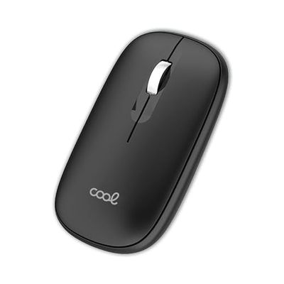 Mouse wireless Cool Slim silenzioso 2 in 1 (Bluetooth + Adap. USB) Nero