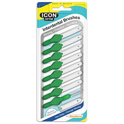 ICON OPTIM - Spazzole interdentali, medio verde (confezione da 8)