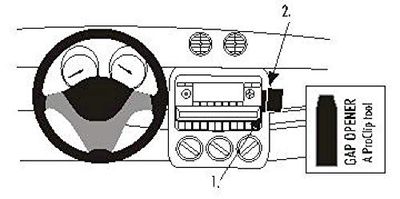 Brodit ProClip 853651 Staffa per Auto ad Incastro, Center Mount