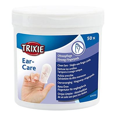 Trixie 29392 Ear Care - Set di 50 Cuscinetti per Le Orecchie, Confezione da 1