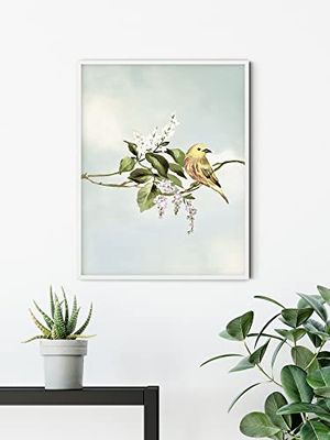 Komar Quadro da parete - Gazouillis des Oiseaux - Dimensioni: 30 x 40 cm - Poster artistico, decorazione soggiorno, camera da letto (senza cornice)