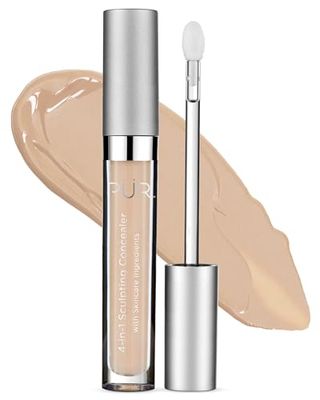 PUR Cosmetics 4-in-1 Sculpting Concealer - Innovative Push Button Component - Blends Out Seamlessly - Helps Cover Imperfections with Lightweight Feel - Reduce Fine Lines and Wrinkles - MN3-0.13 oz