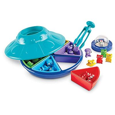 Platillo Volante para clasificar Oodles of Aliens! de Learning Resources, Juego para clasificar por Color para niños de 3+ años, motricidad Fina, Clasifica Patrones, Colores y Formas, 3+ años