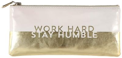 Work Hard, Stay Humble Pencil Pouch (Accessories case, Faux Leather)