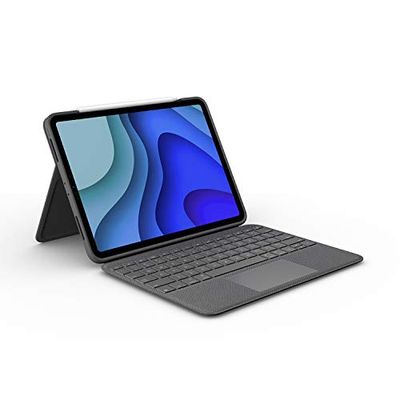 Logitech Folio Touch iPad Pro da 11 pollici (1a, 2a, 3a, 4a gen - 2018, 2020, 2021, 2022) Custodia con tastiera - Tastiera retroilluminata, trackpad, Smart Connector, ITA QWERTY - Grafite