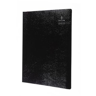Collins Leadership CP6740.99-25 - Agenda de negocios 2025 para profesionales, vista semanal, tamaño A4, color grafito (CP6740.99-25), planificador de citas profesional prémium con tapa de cuero