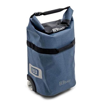 B&W- Bike.Cases Bike Cases B3 Bag (Colore Jeans, con 2 Ruote + Manico telescopico, Materiale Robusto, Impermeabile, Massimo Carico 15 kg) 104996, Taglia unica, 59204610