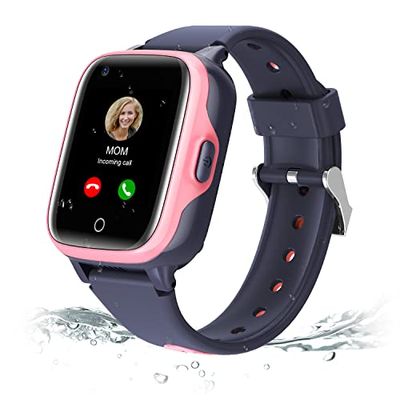 Birgus smartwatch bambini telefono smart watch bambini contapassi calorie video MP3 musica fotocamera torcia sveglia calcolatrice anni ragazzo ragazza studente regalo, Nero, 1