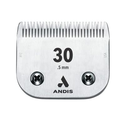 Andis 64075 Lama per Tosatrice per Cani Ultra Edge, Esclusivo Processo di Tempra con Bordi Affilati di Lunga Durata, Lunghezza di Taglio 1/50 di Pollice, per Animali più Grandi, Taglia 30, Cromata