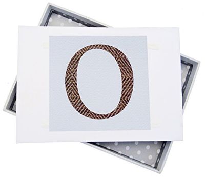 White Cotton Cards Alphabetics Initiale O Mini Album Photo, Multicolore
