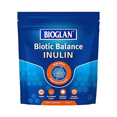 Bioglan Inulin | Prebiotic Fibre Supplement | Chicory Root | Contributes to normal Bowel Function | 50 serves | 250g Pack
