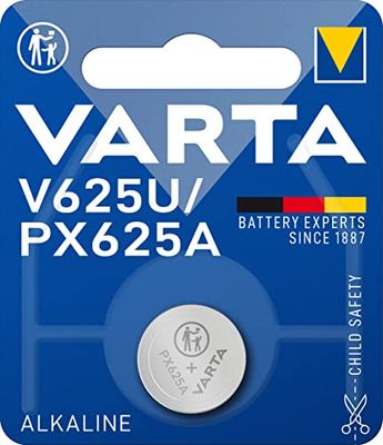 VARTA batterijen Electronics V625U Lithium knoopcellen LR9 verpakking met 1 knoopcel in originele blisterverpakking van 1 exemplaar, blauw, 1 stuk