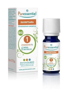 Puressentiel - Aceite esencial de Ravintsara, Bio, puro y de origen natural, AEBBD, 10 ml
