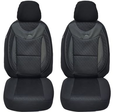 BREMER SITZBEZÜGE Car Seat Covers Compatible with Suzuki Jimny 2 Driver & Passenger Set from 2018 / Car Seat Covers Protective Cover Set Car Seat Covers Pack of 2 in Black