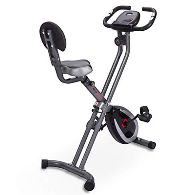 Ultrasport 300b Bicicleta estática Plegable, Ordenador, Respaldo & App, Unisex, Mate Negro/Oscuro Gris, F-Bike 300