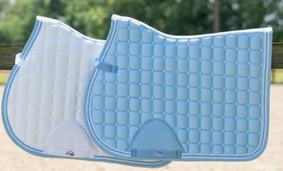 HKM Airy Mesh Tapis Bleu Clair Dressage poney
