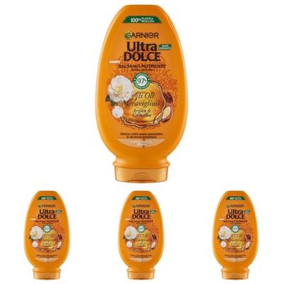 Garnier Ultra Dolce Balsamo Meraviglioso all' Olio d'Argan e di Camelia, 250ml (Lot de 4)