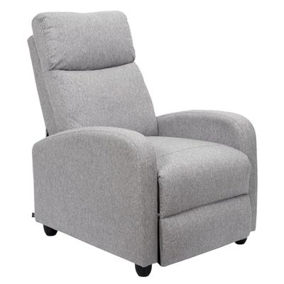 Home Deco Factory - HD7159 - Fauteuil de Relaxation Gris Assise Siege Fauteuil Salon