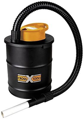 CROSS TOOLS CAS 600 CN, 68523 Aszuiger (100 cm zuigslang metaal/pvc, 150 mbar zuigvermogen, 600 W, 12 l reservoir, ook voor hout-pelletkachels en barbecues, incl. wasbare HEPA-filter)
