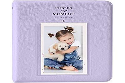 OBERSTER Album fotografico con 64 tasche per Fujifilm Instax Mini 7s 8 8+ 9 25 50s 70 90, 5 x 8 pollici, compatibile con Instant Camera Photo Book Titolare della carta (Purple)…