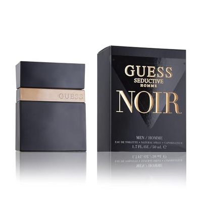 GUESS Seductive Noir, Eau de Toilette, Parfum Homme, Oriental Fougère Épicé, Sensuell doft med lång hållbarhet, 50 ml