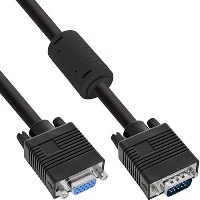 InLine 17742B Câble Audio vidéo - Câble AV (2m, VGA (D-Sub), VGA (D-Sub), S-VGA) Noir