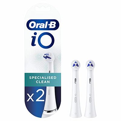 Oral-B iO Specialised Clean Testine Spazzolino Elettrico, Confezione da 2 Testine di Ricambio, per Pulire Aree Difficili da Raggiungere