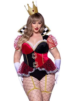 Leg Avenue 87152x-01108 Ravishing Queen, 1x-2x, Black/Red Costume, Women, Multicolored