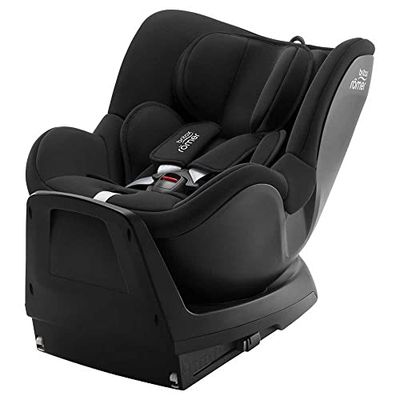 Britax Römer Reboarder Dualfix Plus, inclusief inzetstuk voor pasgeborenen en ISOFIX, voor kinderen van 40-105 cm i-Size, geboorte - 4 jaar, Space Black