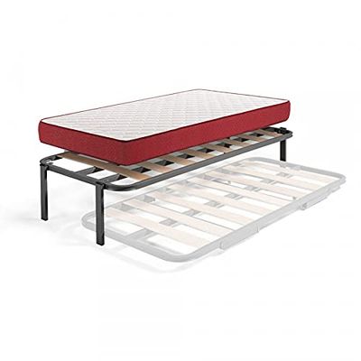 HOGAR24 ES Sommier supérieur de lit gigogne avec 4 Pieds + Matelas Viscoplus_15, 90 x 190 cm, 90x190 cm