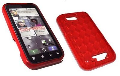 Motorola Defy MB525 RED silikonowe etui żelowe z bezpłatną osłoną ekranu od Rapid Sales