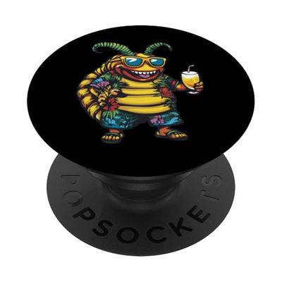 Vacaciones de fiesta de verano Cool Caterpillar PopSockets PopGrip Adhesivo